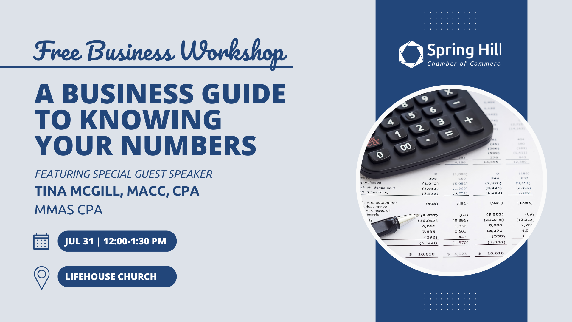 A Business Guide to Knowing Your Numbers Event Image